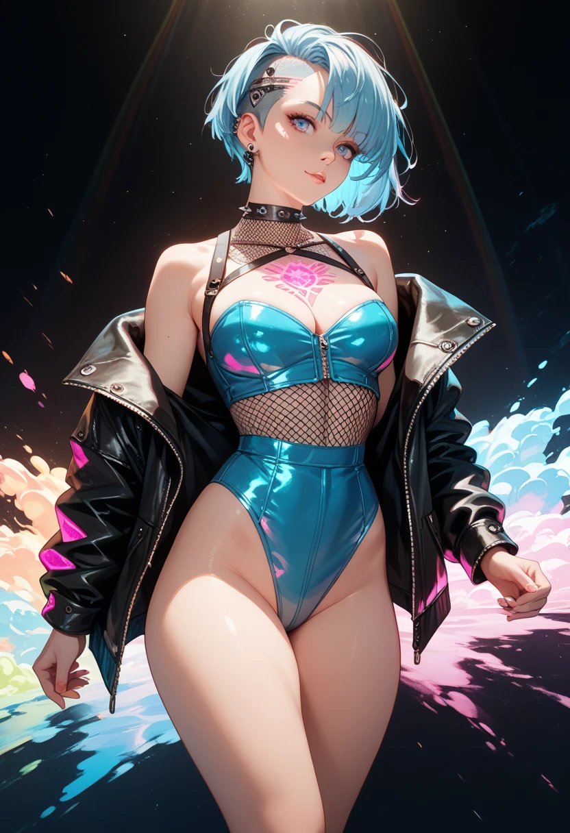 cute little cartoon loli,(((little loli,small tiny body,petite))),(((6 years old))),((extremely cute and beautiful liquid paint hair haired anime girl walking down the street)),

(((flat ?????))),saggy ???????,short hair,(((liquid paint hair:1.1))),(((neon purple hair|neon pink hair|neon blue hair|neon aqua hair|purple hair|fuchsia hair|fluorescent blue hair|amethyst hair|neon hair|bright pink hair :1.5,bright hair: 1.3))),((made of paint and defies gravity,thick flowing),(paint splatter:1.3,shiny hair: 1.3,vibrant colors),((heterochromia,eye1 purple,eye2 pink,upturned eyes:1.3,perfect eyes,beautiful detailed eyes,rainbow glows ultra-detailed deep pink purple eyes:1.1,gradient eyes:1,finely detailed beautiful eyes:1,symmetrical eyes:1,big highlight on eyes:1.2)),((fat)),(((lustrous skin:1.5,bright skin: 1.5,skin tanned,shiny skin,very shiny skin,shiny body,plastic glitter skin,exaggerated shiny skin))),(spider lower abdomen,narrow waist,wide hip,athletic body,inflated legs,delicate detailed fingers,detailed body,detailed arms,human hands,detailed hands,),

cute,slutty,seductive,??????,(((????))),

revealing clothing,show skin,(wearing a Neon color theme clothing:1.3),micro clothes,little clothing,tiny ?????,fluorescent and neon clothing,rave fashion,micro crop top,micro skirt,visible ????? straps,accessories LED,(detailed outfit,detailed clothes),

(dynamic pose:1.0),solo focus,embarrassed,centered,scale to fit dimensions,Rule of thirds,

outdoors,((night view)),(cyberpunk night street Background: 1.5,dark sky,alleyway,lonely alley,thick clouds,detailed background:1.25),

(best quality),(high resolution),(sharp focus),(ultra detailed),(extremely detailed),(extremely high quality artwork),8k_wallpaper,(extremely detailed CG 8k),(very fine 8K CG),((hyper super ultra detailed perfect piece)),flawless,(((masterpiece))),illustration,vibrant colors,(intricate),High contrast,Selective lighting,Double exposure,HDR (High Dynamic Range),Post-processing,Background blur,