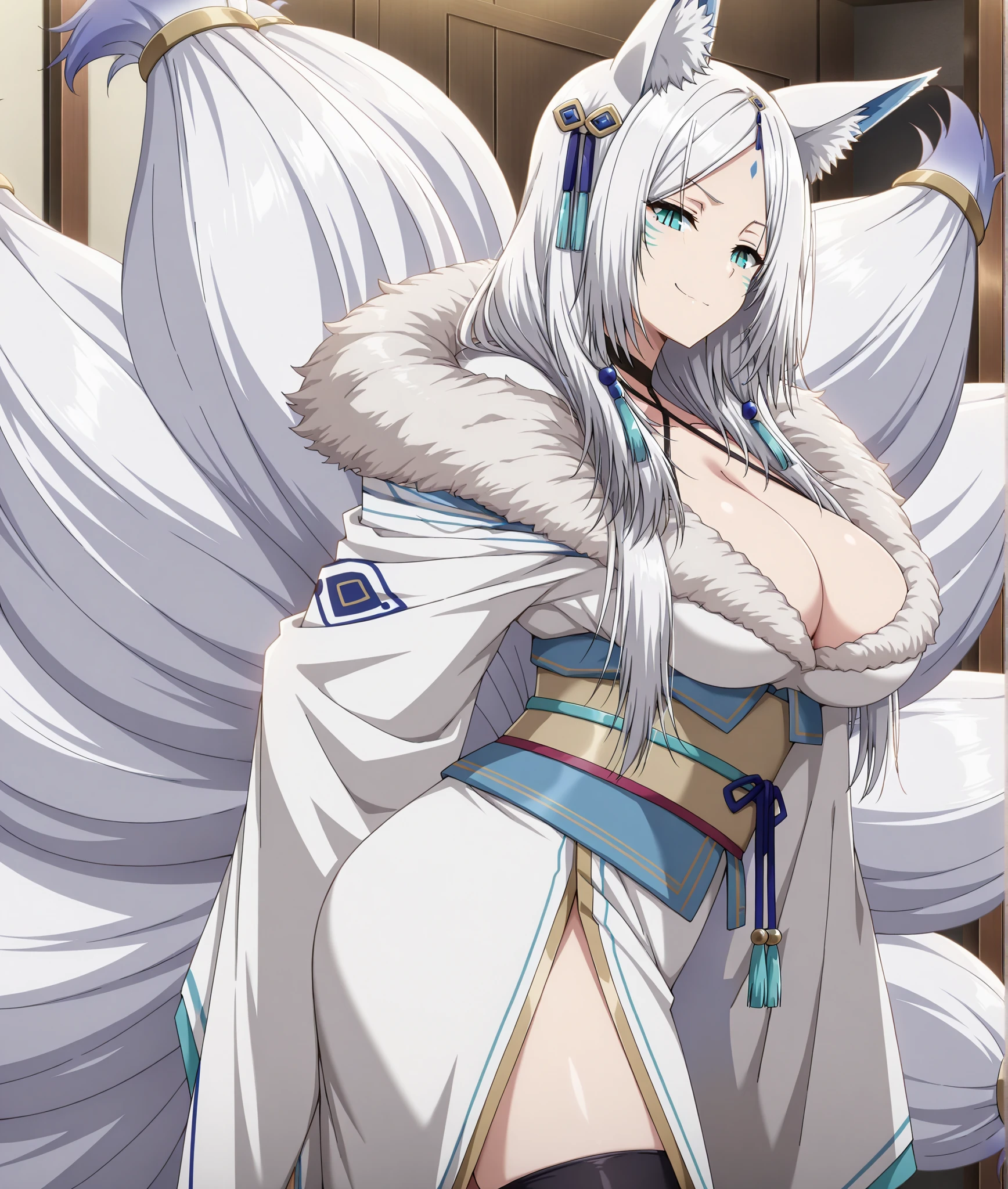 masterpiece, best quality, outdoors,
shinanodress, 1girl, solo, looking at viewer, cowboy shot, yellow eyes, plump, fat, fat rolls, sweat on body, sweat, arms behind back, 
<lora:Concept_Plump:1>, <lora:Shinano_LoRA:1>