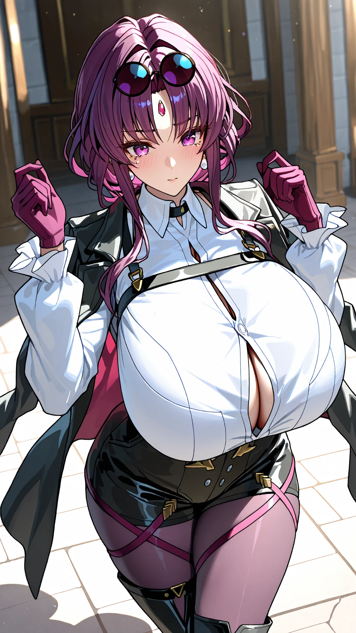 (Best quality at best:1.2),(tmasterpiece:1.2),(tmasterpiece:1.2),(Mature woman),(The bust is really big:1.5),(choker necklace,ear  ring),(In a dimly lit bedroom),(暨:1.2),(Protruding cleavage:1.2),(Micro-:1),(( life:1.8))(KafkaHKS)