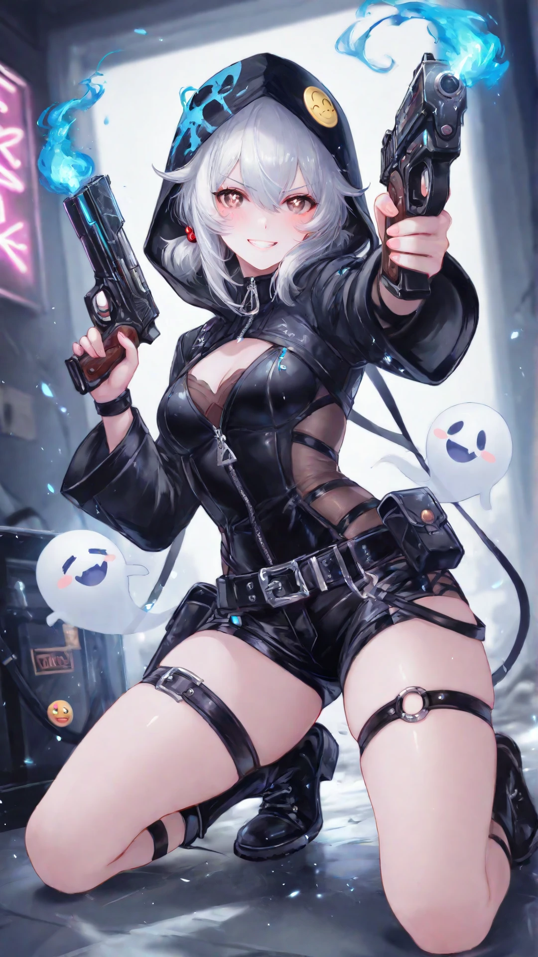 (masterpiece, high quality , mirror-like , Movie Experience , extremely detailed, ultra high resolution ),8K,wallpaper,,(Best Illustration:2.0),( a woman:2.0),(Kusanagi Motoko:2.0),(  Ghost in the Shell style worldview :2.0),( Black Tactical Tights :2.0),(  heavy black light bulb letproof vest  :2.0),( black gloves :2.0),(Shortwave Wave :2.0),( beautiful eyes ),( detailed facial under panties),(  detailed female hand painting  :2.0),(  :2.0),( He knelt down and aimed his pistol at me .:2.0),(Lift your right knee:2.0),(Tokyo in the background, Where technology is developing .:2.0),(monochrome drawing:2.0),(Science Fiction:2.0),( pistol with a laser pointer under the barrel :2.0),( point at me with the red laser pointer on your pistol:2.0)