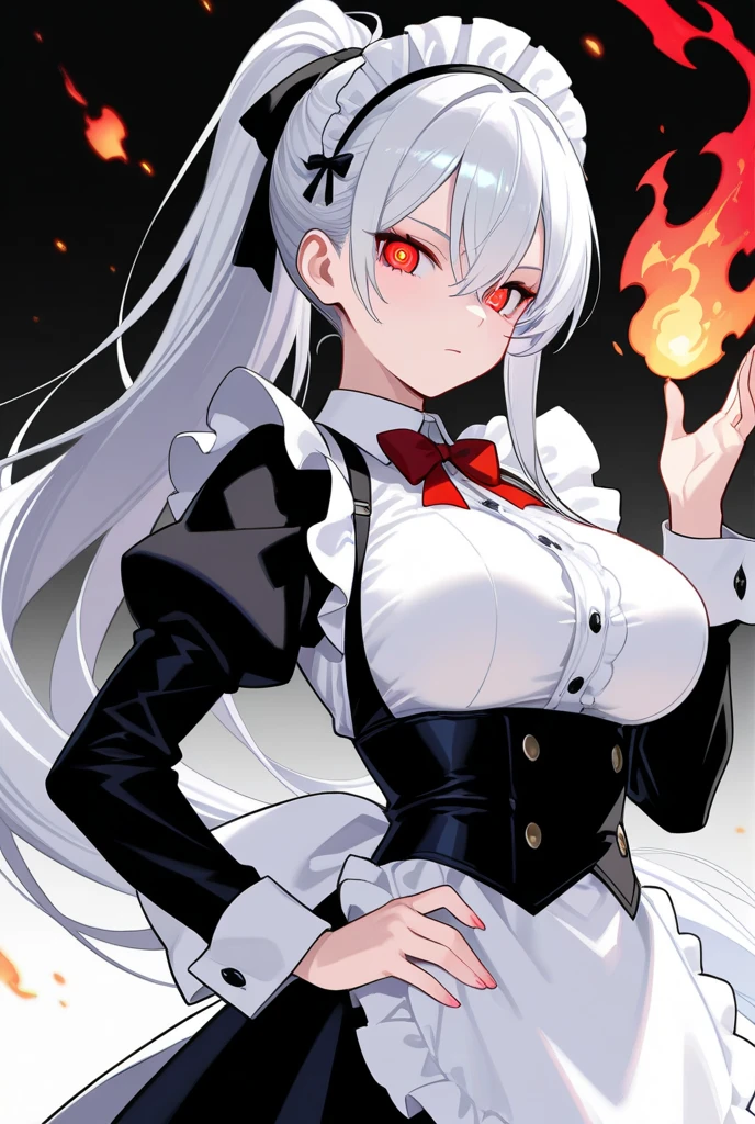 1girl 1boy, aegir \(azur lane\), azur lane \\\\\ masterpiece, best quality, very aesthetic, absurdres, newest \\\\\\ sportive body,  \\\\\\ by nyantcha,,by cutesexyrobutts,by khyle ///// white hair with a single prominent red streak, black horns, yellow eyes,  ,at hospital, white (nurse outfit:1.2), skirt, , white pencil skirt, nurse cap, , big tits, a red cross on the cap,  boy lying on bunk, she on top, pov