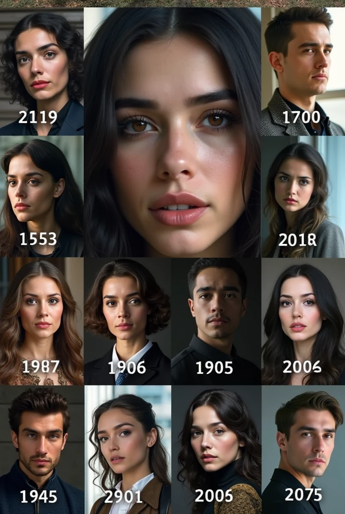 Three tall girls on the lfe left, three tall girls in the right, short man in the middle, the girls are much taller than the man, girls have big  and , girls are wearing black, man is wearing blue shirt, girls are standing barefoot, man is wearing shoes,