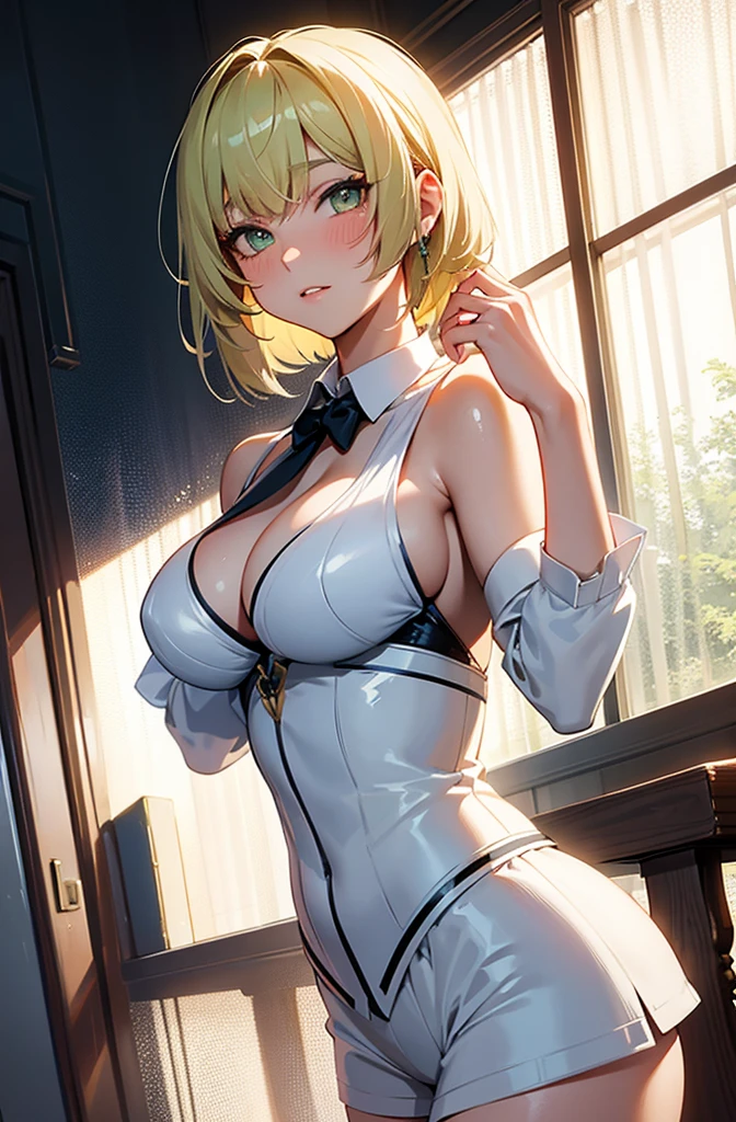 High resolution, {Things to know_f de stay night ufotable:1.15}, Rubio_ Best Quality, masterpiece,,Sweatだく,Blushing,smile,Armpitアップ,Sweat,Armpitを広げて見せている,bed,Moist,Blonde,whole body,pubic hairあり,,Armpit,side,sideの下,Armpitの下,sideアップ,Sweatをかいている,sideSweat,Upper Body, 1 person,sideズーム,Armpitズーム,Armpitを見せつける,sideを見せつける,Place your arms behind your head.,,Raise your arms, Inner cavity reflection,whole body,Two arms,Alone,sexy,1 personだけ,Looking at me, dripping from the ,front,pubic hair, lines,Ray tracing,Slender body,E Cup,Embarrassing,Armpit強調,side強調,ArmpitSweat,sideSweat,Wet Skin,Noise Reduction,((Place your hands behind your head)),Emphasis on the crotch,Chest Enhancement,stage,Perfect lighting,顔はfrontを見ている,Look up,looking at the camera,真front,I don't want to go away.,体をfront,両Raise your arms,Place your arms behind your head.,Embarrassing,Hands behind head,Hotel Rooms,bedの上,Armpit見せポーズ,side見せポーズ,Completely ,