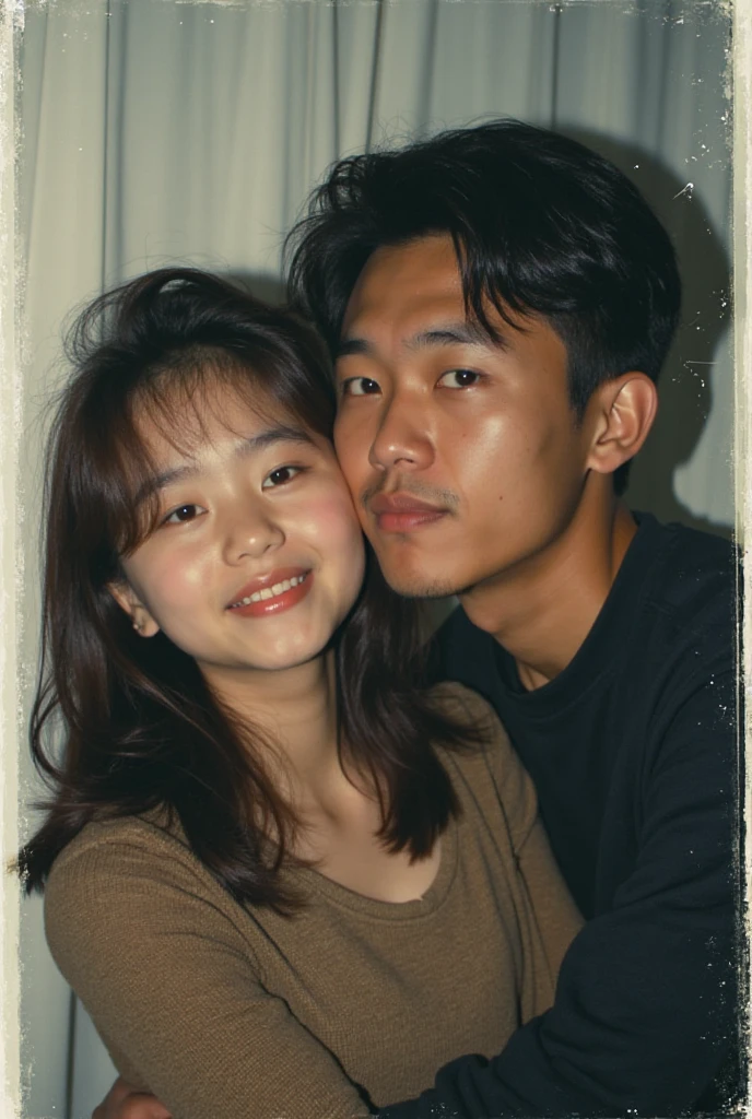 High quality anime picture with fantasy pink flowers backgorund and its an couple 