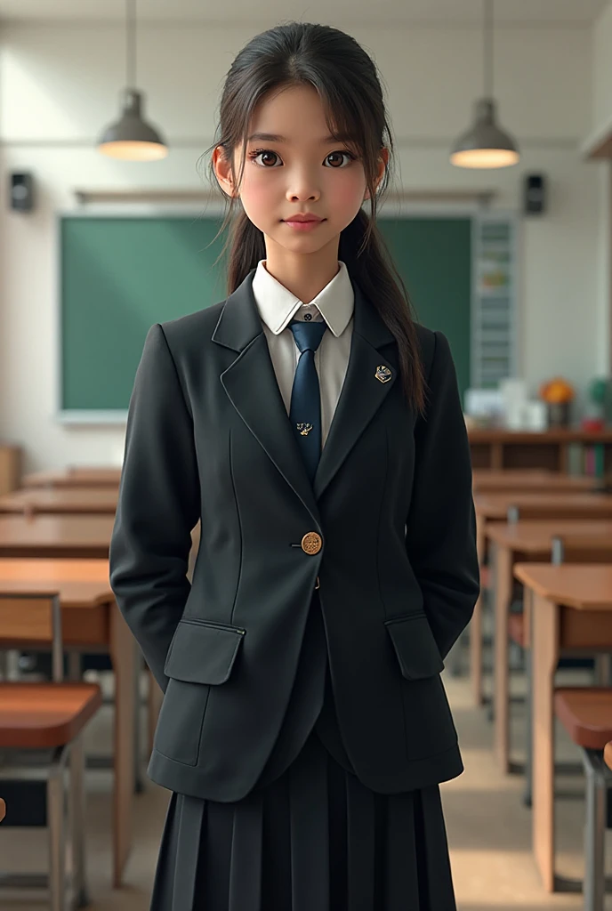 a student in uniform
