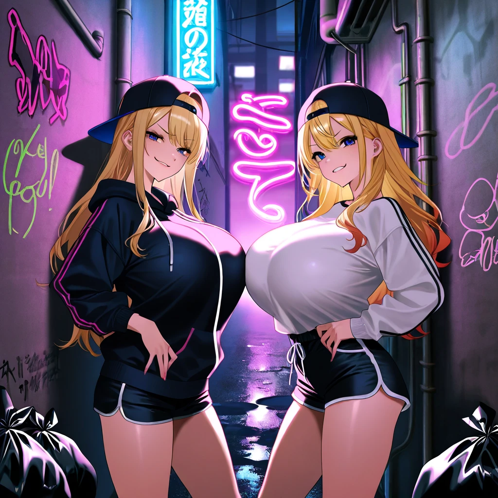 highest quality,wonderful,finely,extremely detailed CG Unity 8K wallpaper,  (girls, cute eyes, (magical pink girl outfit,frill :1.1), , clothed), (sparkling eyes:1.2), (skinny body:1.1), (huge breasts), (cleavage:1.3), (crop top navel:1.3), (open mouth:1.1), (long tongue:1.1), (mouth drool:1.1), (black stockings:1.1),(Thighs:1.2),(Waistline:1.1)