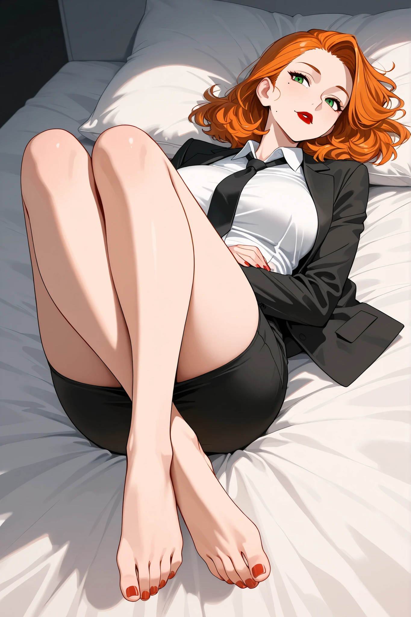 finest, masterpiece, High resolution, (Full body view from head to toe), front, frontやや下からの構図, Symmetrical, 18 year old tall girl, alone, (whole body from head to toe), small breasts, brown hair, messy hair, long hair, bangs, (black tights), (black pantyhose), (sitting with legs spread apart), (squating pose), (composition showing white ), (Her legs are spread open and her white  are visible.), made to sit with legs spread, (M-shaped legs), Slender legs, A very beautiful and tall 18 year old girl, (not wearing shoes), blush, shy big eyes, looking at camera, Blazer uniform appearance、Checkered pleated skirt