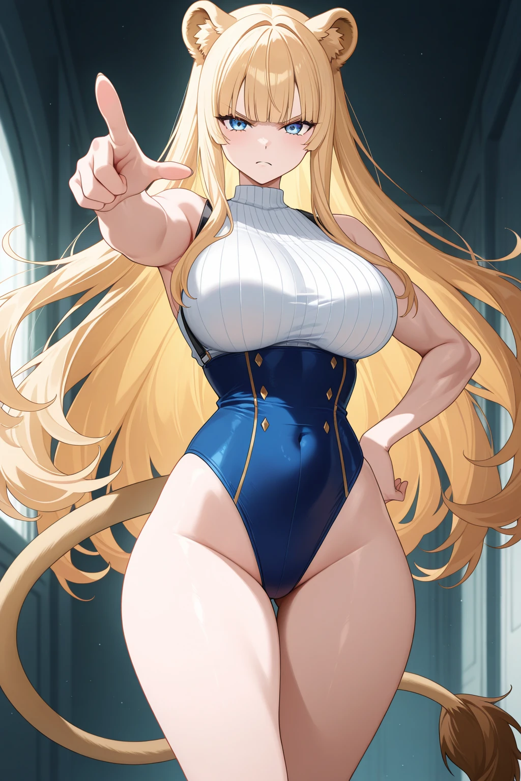 muscular_Female, Sozinho, luta_Mulher, biceps, no_o_academia,  cabelo de rabo de cavalo muito longo, Cabelo rosa, cabelo brilhante, Emotionless Eyes, thick lashes attached, olhos pretos, Camiseta regata, shaped cloos, black pants