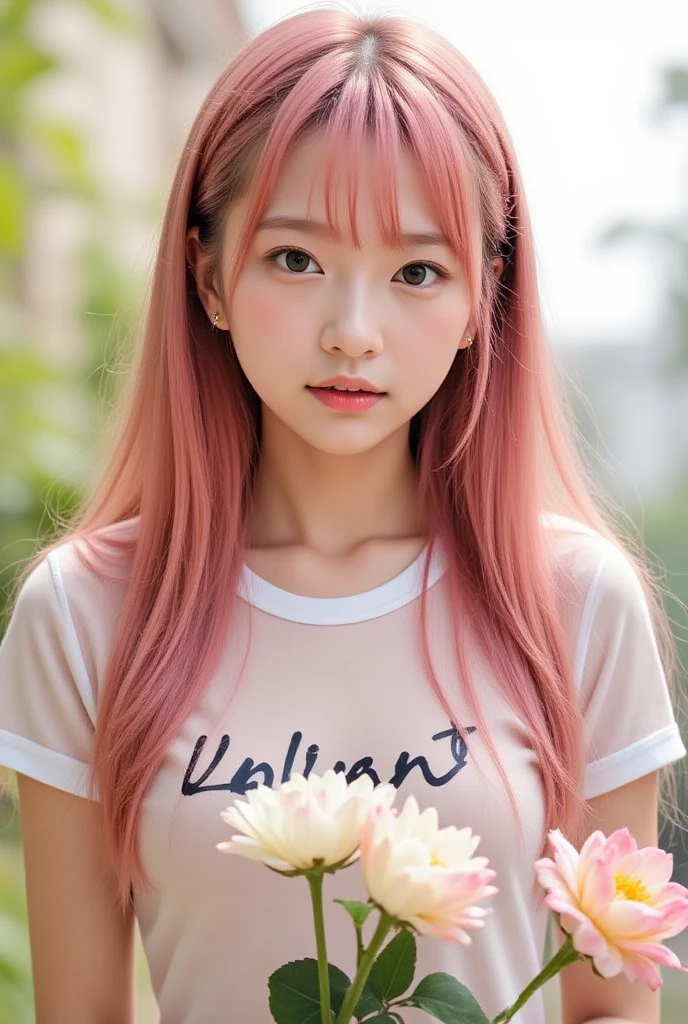 (stick out butt:1.3),Tokyo, Kabukicho, Long hair blowing in the wind, Pink Hair, High resolution, dress