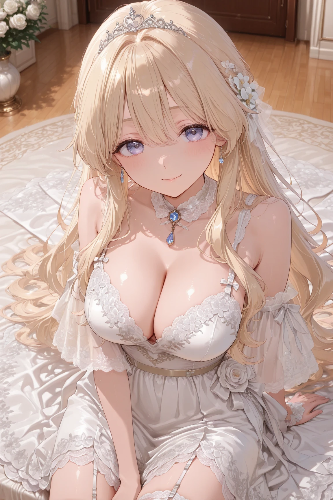 (absurderes、Absolute resolution、incredibly absurdness、hight resolution、ultra-detailliert:1.0、Official art)、​master piece, Sharp Focus ,Delicate Beautiful Hair and Eyes and Face, Lifelike, Hyper-detailing, a matural female, Dynamic Hair, slender,Nudists, natural(Colossal :1.2), cleavage of the breast,((The areol)),(teats),((exposed )), Beautiful cute woman,,(Delicate pale blonde hair),(length hair),delicate dark green eyes, , , A look of frustration,(Support your  with your arms),(breast rest)