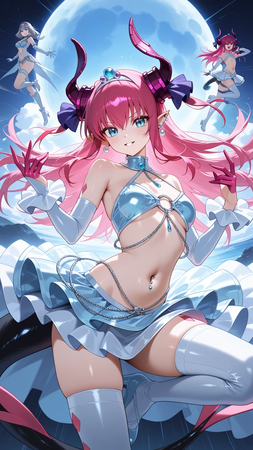 catss　Assassin　Light blue twin tails　Pink eyes　　年轻　 Poses　cute little　tits out　friendly