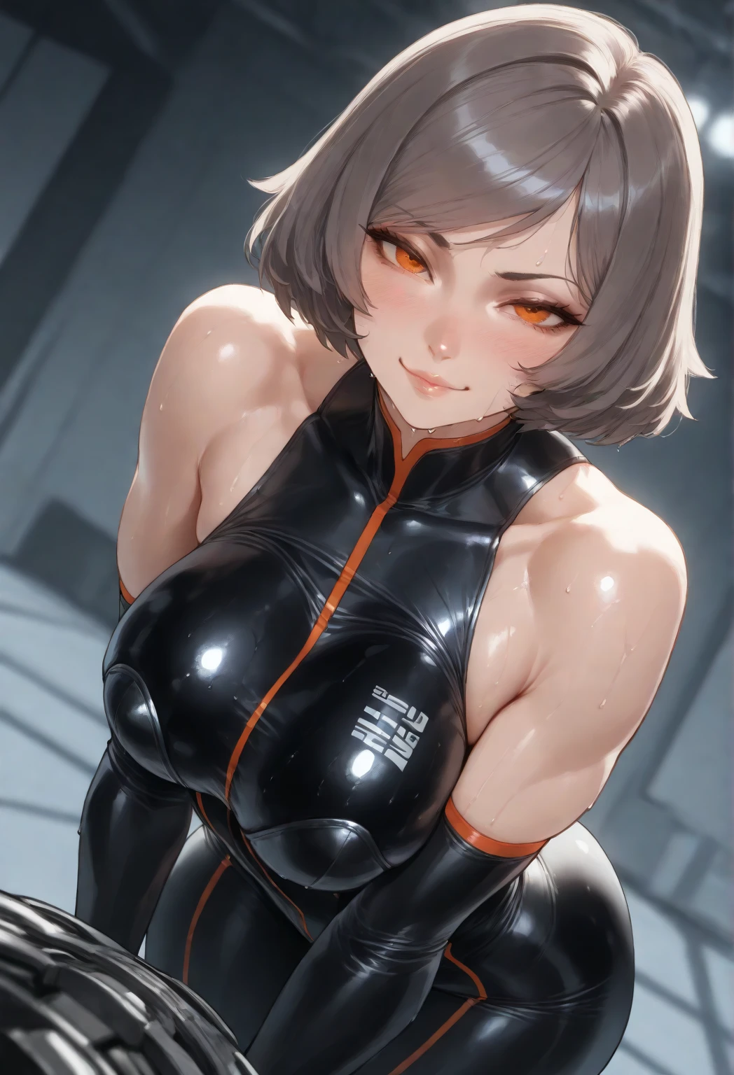 Best Quality,8k,high resolution,Masterpiece:1.2), (ultra detailed), (  art), (nobara) (Jujutsu Kaisen Configuration), (pose ), (realist,photorealist,photo-realist:1.37), (HDR,HD), (portrait), (vivid colors), (long legs), (clearly elongated face), (Hermosos detailed eyes), (deep purple eyes), (beautiful detailed lips), (extremely detailed eyes and face), bright Eyes, Brown eyes, (Hair, short), Dynamic angle and posture, soaked in sweat, perspiration,  (long eyelashes), (cabello short between eyes color cafe claro), (sharp focus), (physically based rendering), (BIG BREASTS) (), (intense), (expression of intense desire), (motion blur), (elegant), (slim figure), (anime inspired), (bright lights), (), (contrasting colors), (mysterious atmosphere), (action packed scene), (Unique style), (striking), (Handsome), (evocative), (expressive), (Intriguing atmosphere), (giant breasts:1.2) ((Best Quality)),((Very detailed)),Masterpiece,absurdities,detailed face,beautiful face,(detailed eyes, deep eyes),(1 girl),((dynamic pose)),  1 girl, only, nobara, sexy, , on knees, Open mouth, throw out your tongue, to blush, Best Quality, boss'artwork, high resolution,   