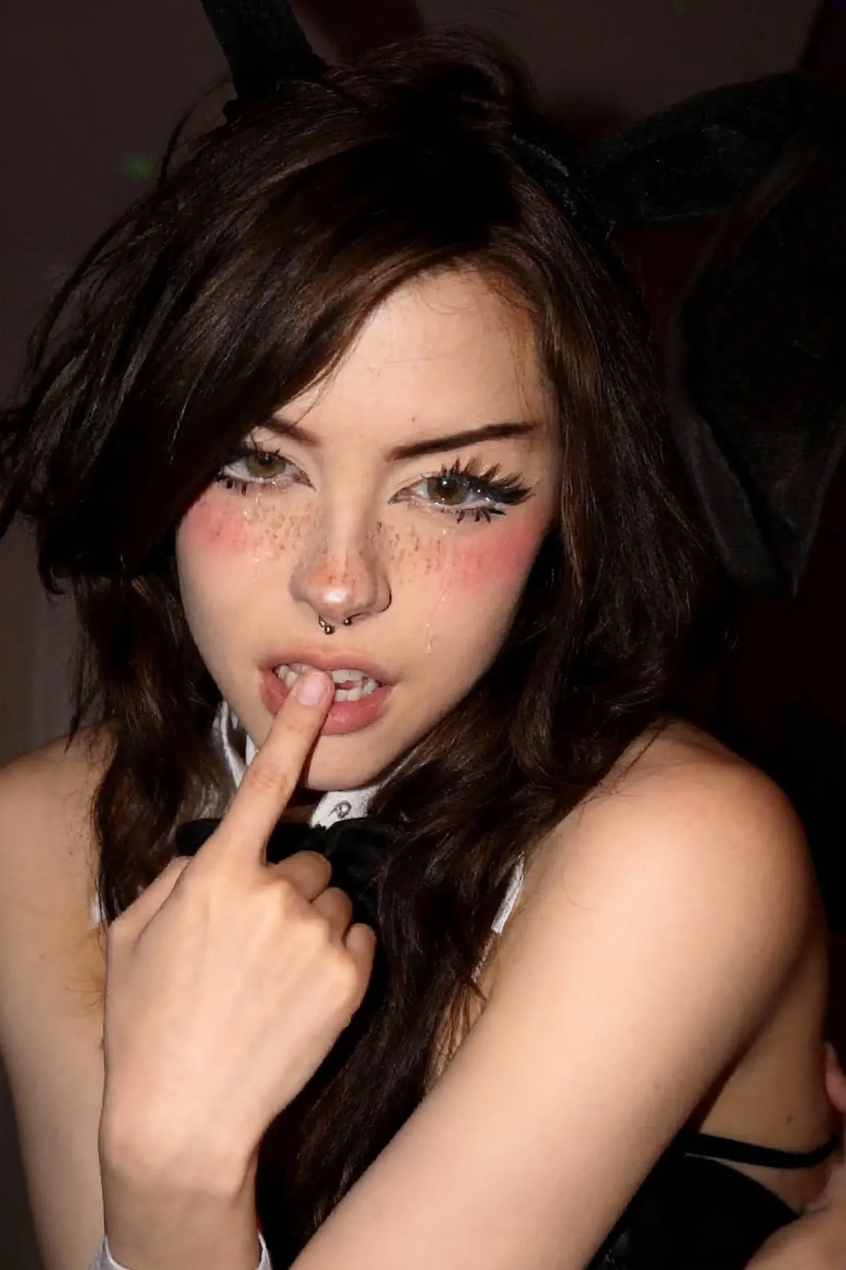 A slutty 18 year old school girl titty ??????? a ?????, ????? in between ???????, titty ????, ????? sliding in between ???????, ??????? squeezing ?????, pigtails, piercings, teenager, looking at me, pain, agony, smoking cigarettes, the cigarette ash is growing very long