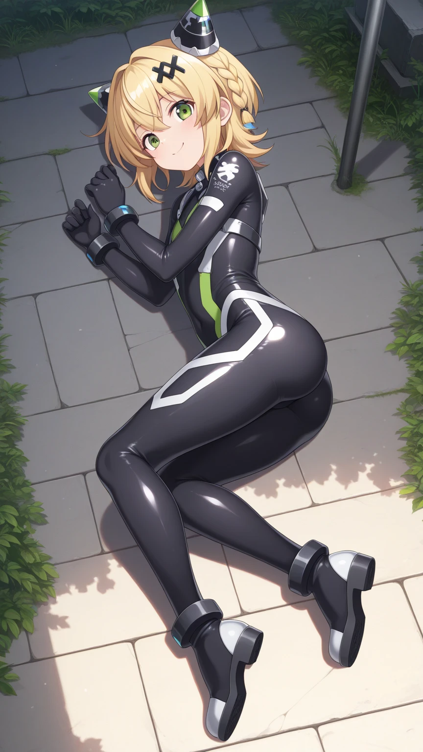 1girl,fgonero, nero, ahoge, blonde hair, (green eyes:1.5), hair between eyes,hair intakes,
BREAK bodysuit, diving suit, long sleeves, swimsuit, wetsuit, zipper,
BREAK looking at viewer, standing, leaning forward, (arms behind back:1.2),
BREAK indoors, classroom,
BREAK (masterpiece:1.2), best quality, high resolution, unity 8k wallpaper, (illustration:0.8), (beautiful detailed eyes:1.6), extremely detailed face, perfect lighting, extremely detailed CG, (perfect hands, perfect anatomy),