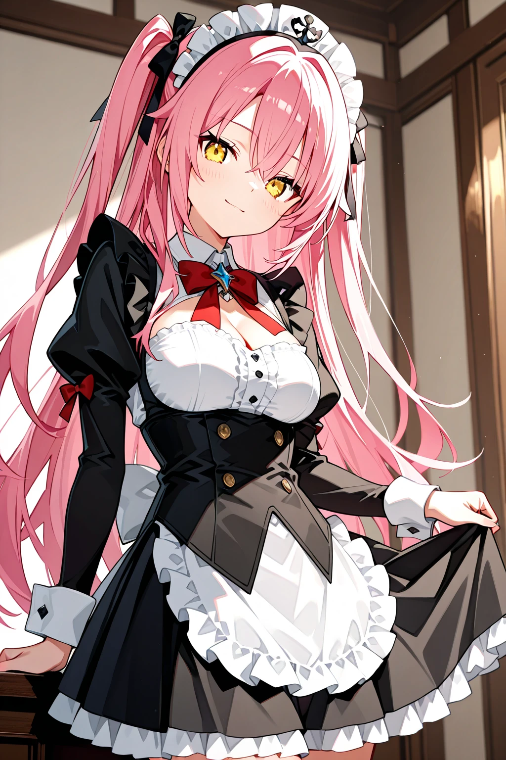 Painting art、cute、overhaul、Sitting cross-legged in front of the work, Selling your body at a soapland、(Best image quality),(Hair is pink、Drill Twin、Maid clothes）,(Master's Work),(Super detailed),(詳細なeyeの描写:1.0),(Lens flare:1.0),(Movie Posters:1.0),(Tarot Border:1.0),Portraitureは中央に配置されます,(close:1.0),(nagative space:0.8),(Negative space:1.6),(alone),(colorfulに浮かぶ {Wind|Water magic|ink|crystallizations|ice|fire|inflammation|lightning|web|rock|sand|particle|光のfire花|Blood}:1.0),(colorfulなものが多い {Soap bubble|cloud|Thorn|spike|Grapevine|current|spiral||wing|Tattoo|Cube|octahedron}:1.0),(floating {red|green|green|Aqua|purple|yellow|black|white|gray|Pink|orange|lime} {ribbon|Fater|particle|blade|water滴|Snow Flower|soft ball}:1.0),({crystallization|ice|fire|inflammation|Wind|water|Earth|stone|space|musical|Sonic|Vortex} {magic|wing}:1.0), ({Ray Tracing,Shine|Speckled sunlight,light,Caustics|night,Black Theme|mysterious,Creepy|easy going,pastel}:1.2), ({colorful|Sparkling|Multicolor}:1.0),(Beautiful sparkle:1.0),({Leaning forward|Lean back|Tilt to the side|}:1.2),{(smile:1.0)|(False Smile:1.0)|(Stern expression:1.0)},({small|small||lips,eyelash}:1.0),{(Open your mouth:1.0)|(Mouth closed:1.0)|},({eyelash|eye shadow||}),{片eyeを閉じて|||},(),({From below|From above|From the side From the side||Face-to-face viewer}:1.3),(Hello:1.3),(Tilt your head:1.0),(Dynamic pose:1.1),,({red|green|green|Aqua|purple|yellow|black|white|gray|Pink|orange|lime} {armor|dress|Collared shirt|suit|Costume}:1.0),({formal|army|Techwear|Urban style|casual,casual clothes|Fantasy,Magister|wild,Tribe|sf,Futuristic}),({Checked skirt|Layered skirt|Fluffy dresses|tights|pants|Shorts}),({red|green|green|Aqua|purple|yellow|black|white|gray|Pink|orange|lime} {eye|eye|student}:1.4),,,,{Length jacket|Blazer jacket|Cape|sweater|tie||},{(Floating Cape:1.0),|}({Fox Ears, Fox Girl|吸Blood鬼, Bat Wings|Pointed Ears,(Fairy:0.5)||}:1.1),({Abstract background|city,Skyscraper|forest,garden|city|shrine|cave,underground|Swamp|lake|winter|Alien planets|}:1.4),({indoor,internal|屋outside,outside}:1.1),,({Sitting|flight|Jump|lay|Are standing|Are standing on one leg}:1.1),({Skin of color|white skin|green skin|greenwhiteい肌|By thing|Shiny skin|blackい肌||}:1.1),({Full Body Lesbian|Upper Body|Portraiture|}:1.25),{tooth, 皮のtooth|Tongue Stock|Frowning|lipsを噛む|Thinking|||||}, {虚ろなeye| student in symbol shapes, Heart-shaped student| Slit pupil, + +|||||}, (pink hair, twin tails twin drill, show your forehead, blue eyes, White frilled white headband, slanted eyes, smile, long sideburns, curled bangs, neck ribbon, Forehead, amount),

