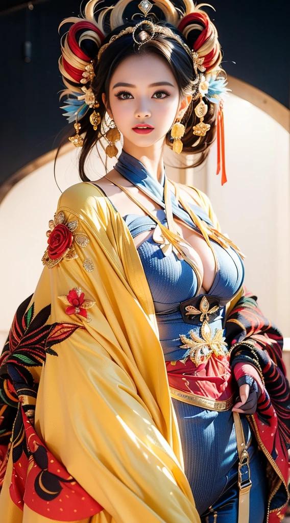 ultra high resolution、sexy uma linda warrior、pretty face、Delicious Company、fascinating figure、sexyなopen kimono、Bewitching、sexy、eros、big breasts、I can see the cleavage、Sexy thighs are flesh and blood、open kimono、The artwork is created in a medium reminiscent of Japanese ink painting、Japanese painting、Bold strokes and monochromatic color palette、 Artist's outstanding technique、Best quality for image presence strength and power、 Precisely expresses the texture and intricate patterns of the kimono、Proof of the highest quality、drama style proof、 Typically、Artwork of elegance and strength、traditional Japanese aestheticodern atmosphere、 monochromatic color palette、Combine details、Paintings that captivate viewers、