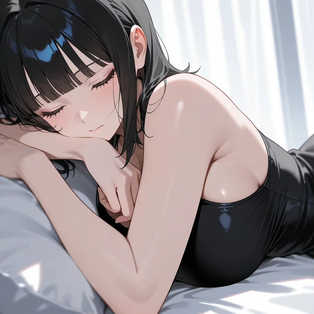 Highest quality, masterpiece, Ultra-high resolution, (Realistic:1.4), RAW Photos,Dirty room、A woman with a calm atmosphere 、Bodysuits、Perverted face、Looking at my reflection in the mirror、Selfie