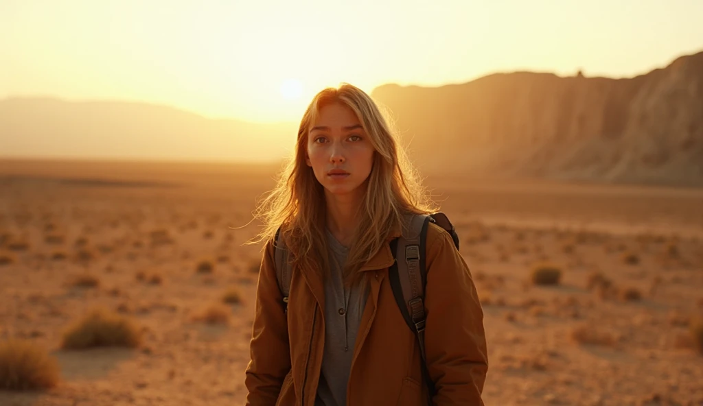 epiCPhoto, bright, colorful digital RAW photograph of (a beautiful blonde college-aged girl:1.3) hiking in the (mojave desert), ( wearing hiking clothes:1.3), (brightly lit by the afternoon sun:1.2), background of a landscape with (bright sun:1.1), (red rocks:1.2) cliffs, desert grass, (clear blue sky with clouds:1.1), (volumetric lighting:1.2), (subsurface scattering:1.2)  <lora:epiCRealLife:0.6>  <lora:epiCRealismHelper:0.6>  <lora:Mojave_Desert_LoRA:0.55> <lora:skinny_new_skin:0.4>