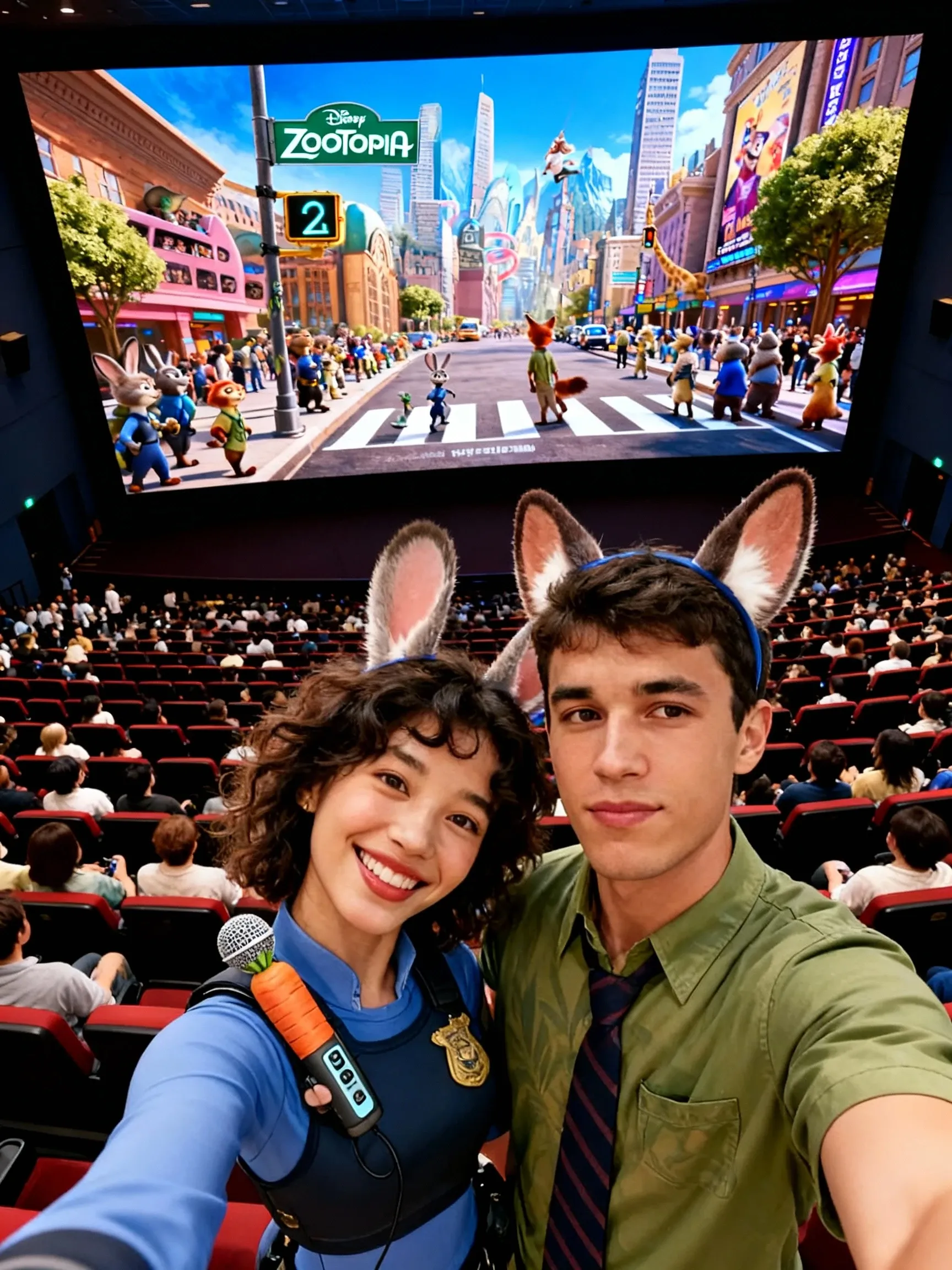 Movie theater group photo