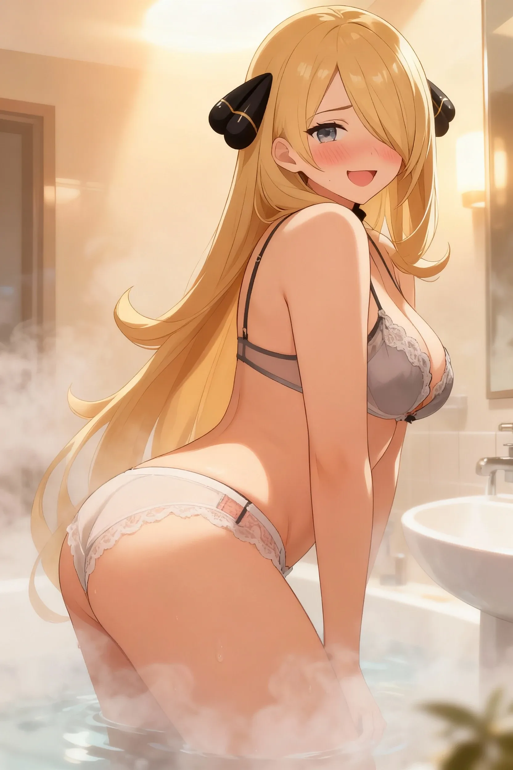 ​master piece,hyper quality, Hyper Detailed,Perfect drawing,girl with、1 persons、(((Wear only underwear)))、((Luxury underwear))、Wolf ears、Wolf's tail、Wolf palm、Wolf paws、Wolf fingers、sharp claws、Sharp fangs、Eyes aiming at prey、Brown and blonde mesh、Sharp eyes、facing back、On all fours、Pose with  sticking out、Look back with a smile、Focus on the buttocks、beatiful backgrounds、furry female, animal ear fluff、Perfect Beautiful Girl、Perfect Photo