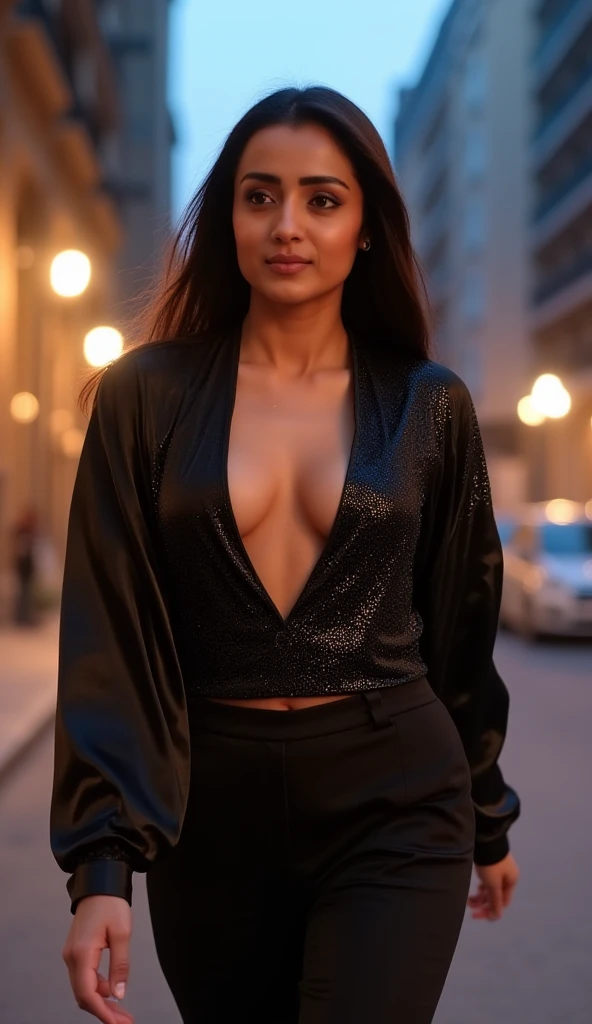 RAW photo,flash,hazy atmosphere,35mm focal lenght,fashion shoot,candid photograph,artistic,photograph of a beautiful,influencer,30yo Arab woman,detailed skin,fully naked,looking at viewer, candid pose,standing outside,midnight,dark,flash photo,blue light, film grain, kodak color, instagram LUT