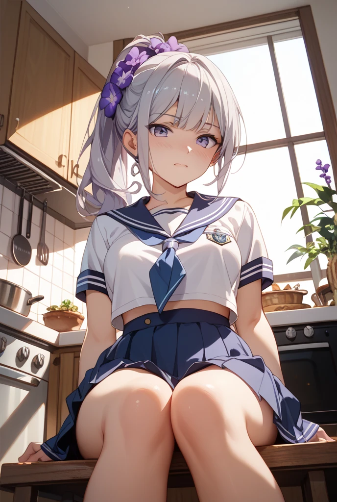 8K、masterpiece、Japanese、Woman wearing glasses、Neon（nod)、from the front、smile、Childish、Small breasts、See-through underwear、night、Bedroom、Show your underwear、mini skirt