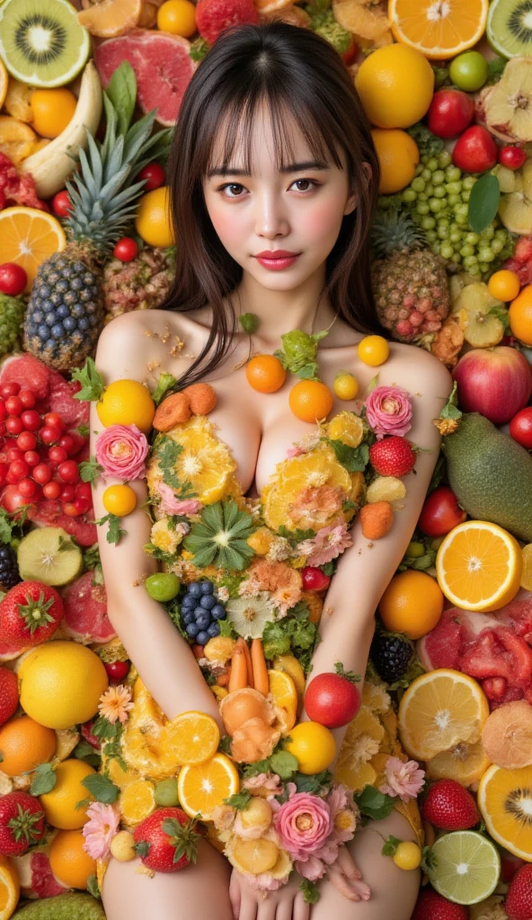 masterpiece, best quality, style,fruit,Simple background, too much,