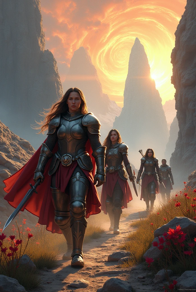 4K Illustration, comic art, destroyed fantasy village, fire, smoke, dynamic spell casting action pose, a high definition image of a young gorgeous Crissy Moran, angry, sexy mini medieval wizard robe, lips parted, smooth bob hair, perfect , beautiful make-up