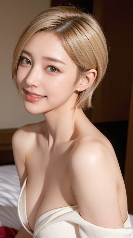 ((The 8k quality、proffesional、top-quality、​masterpiece：1.3))、realisitic、Photorealsitic、portlate、Slender Abs:1.2、( Full body:1.4)、Very cute Japan person、Slender Abs:1.2、((flat ?????:1.3、AA Cup、Skinny Beautiful Girl:1.2))、((????????:1.3))、(outside of house:1.4)、Shiny platinum blonde hair、Silky straight shorthair、Beautiful bangs、Delicate and beautiful 14 year old beautiful girl、slender style、Highly detailed facial and skin texture、Beautiful detailed eyes、 charming big eyes、Black eyes、beautiful detailed nose、Cinematic、 ornate detail、(Wearing an aura:1.5)、(Looks Back、Emphasis on the back、Take photos ???????????)、Best Looks、earring beautiful、perfect hand、Smile with your mouth wide open