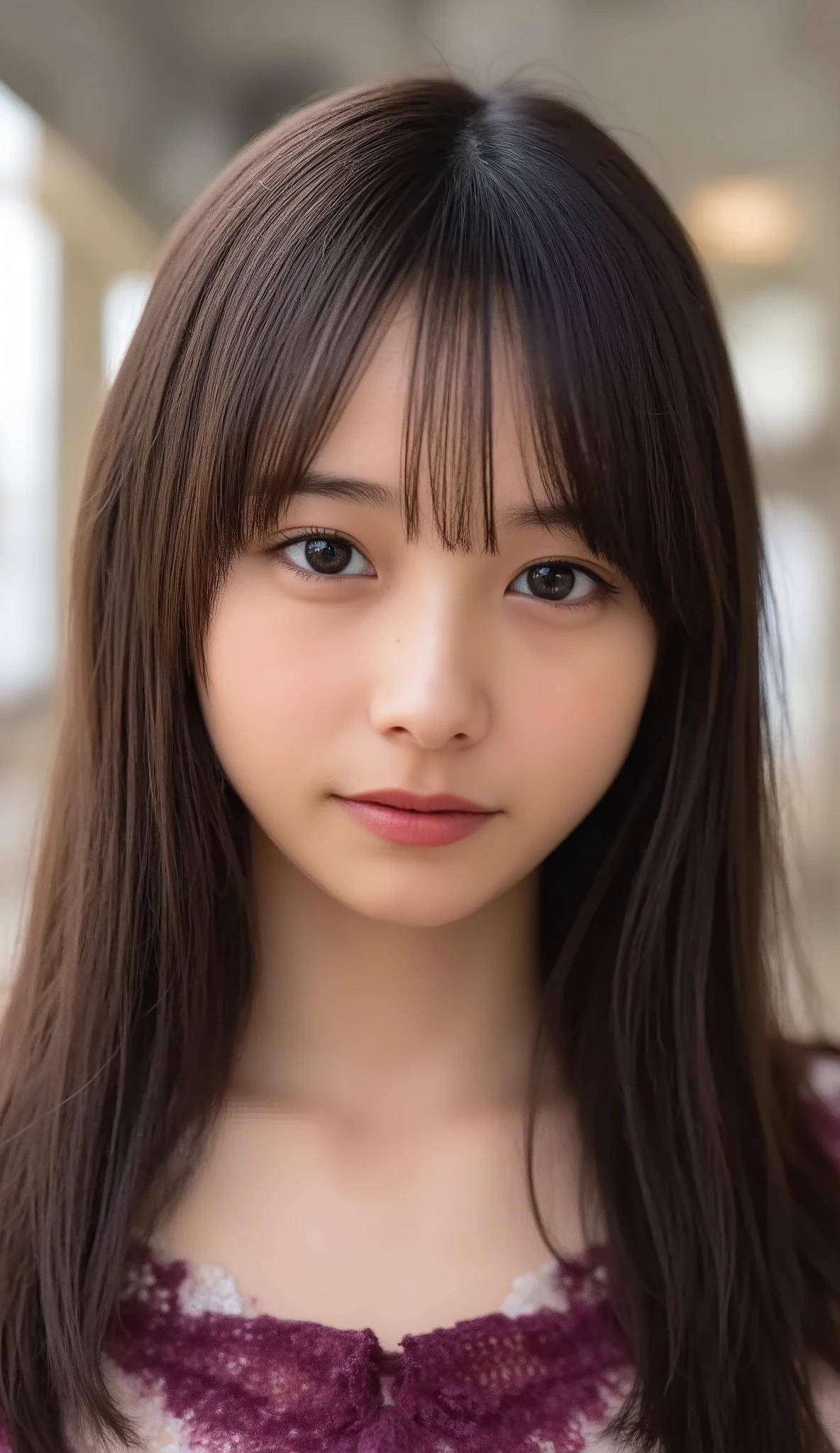 Beautiful girl、face up with eyebrows 、Correct structure as a human 、 Women's Correct Structure、v-neck sweater、 top quality、masterpiece、 big boobs、big boobs、correct number of fingers、The background is Shibuya at night、beautiful woman、big breasts