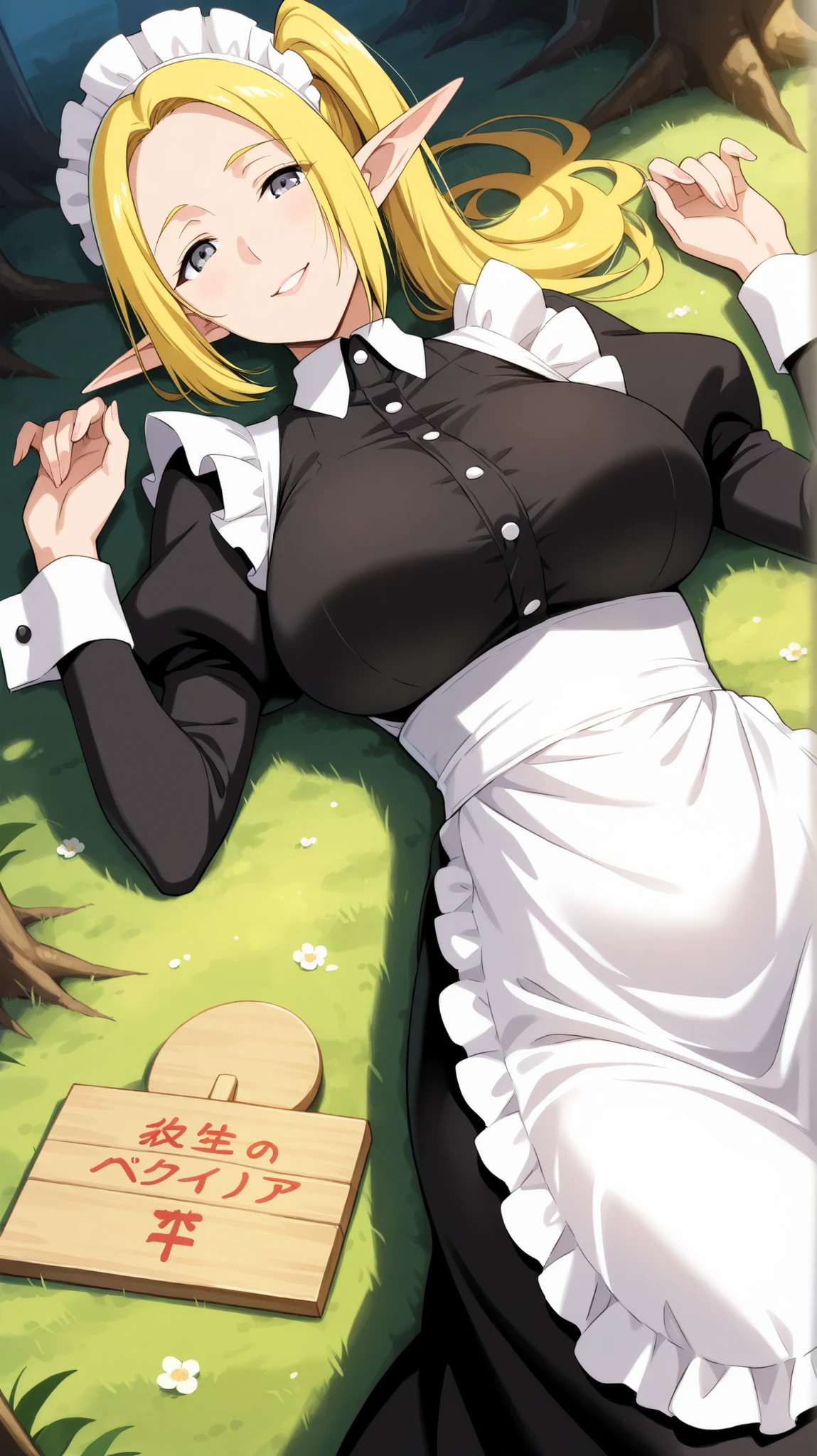 (masterpiece:1.37), Highest quality, (Very detailed:1.37), (One Girl:1.5), woman, (mature:1.5), (Adult:1.5), Hair Ribbon,Earrings, Maid clothes， pantyhose, (Pelvic Curtain:1.5), (Very detailed eyes:1.37), (get wet:2.0), despair, (Are standing:1.5), Embarrassing, humiliation, blush, anger, cherry blossoms, garden, (Golden Hour:1.5), whole body, (Crossing your legs:1.5), From above