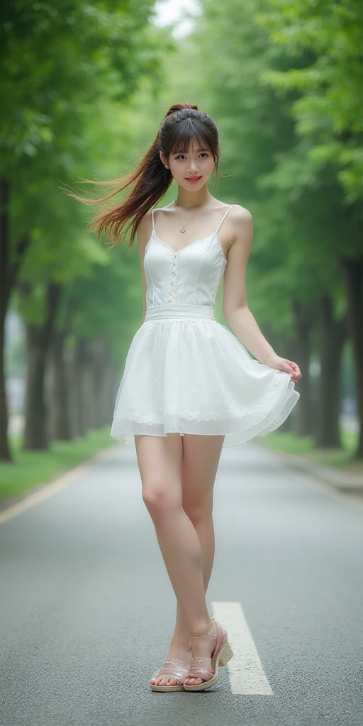 Highest quality, masterpiece, High resolution, 1 Girl,Tyndall effect,Realistic,,(High definition skin:1.2), 8K  UHD, , Frank, High resolution, 4K, 8k one piece,Full body photo
