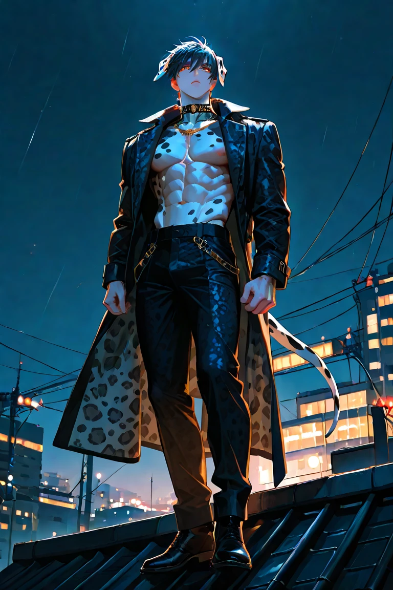 Masterpiece, (Ultra Detailed), (Animal Anthropomorphism), Gangster Theme, Lion,  Handsome, Trench Coat, Dim Lights, Smoke, Shadow, Corrupt Cityscape, Highest Quality, Single Focus, (skimming: 1.1), Muscle Man, Full Body, Intricate (High Detail: 1.1) Unreal Engine.