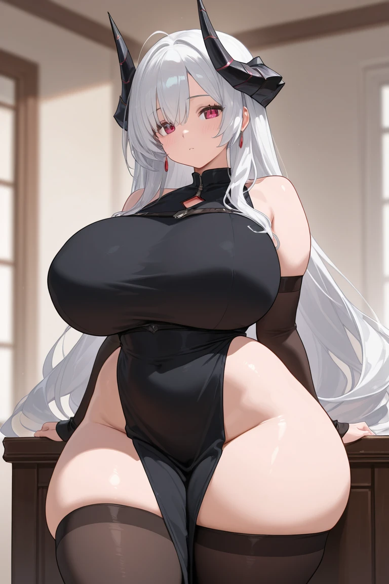highest quality　High resolution　One young and beautiful woman　Red eyes　Beautiful white hair　Medium Perm　Cute Gentle Girl　Cat ear　Alluring  cow print 　church　Nun Cowgirl Cosplay　Magical Monastery Robes　 services　A virgin killer with astonishing charm and 　Sexless　　Breathtaking　　Rut face　Chubby
