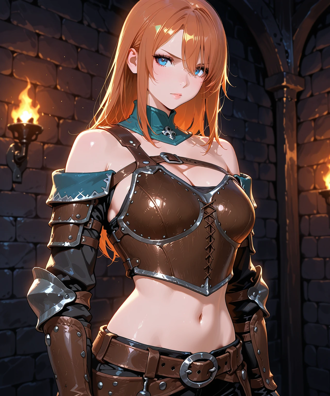 One girl, l2gnome, Splitting hair, gnome ,View your viewers, (Damascus Steel Armor:1.4), Large Breasts,(Metallic Shine:1.3),Are fat,(Highest quality:1.3), (masterpiece:1.3), Mid-chest, close,