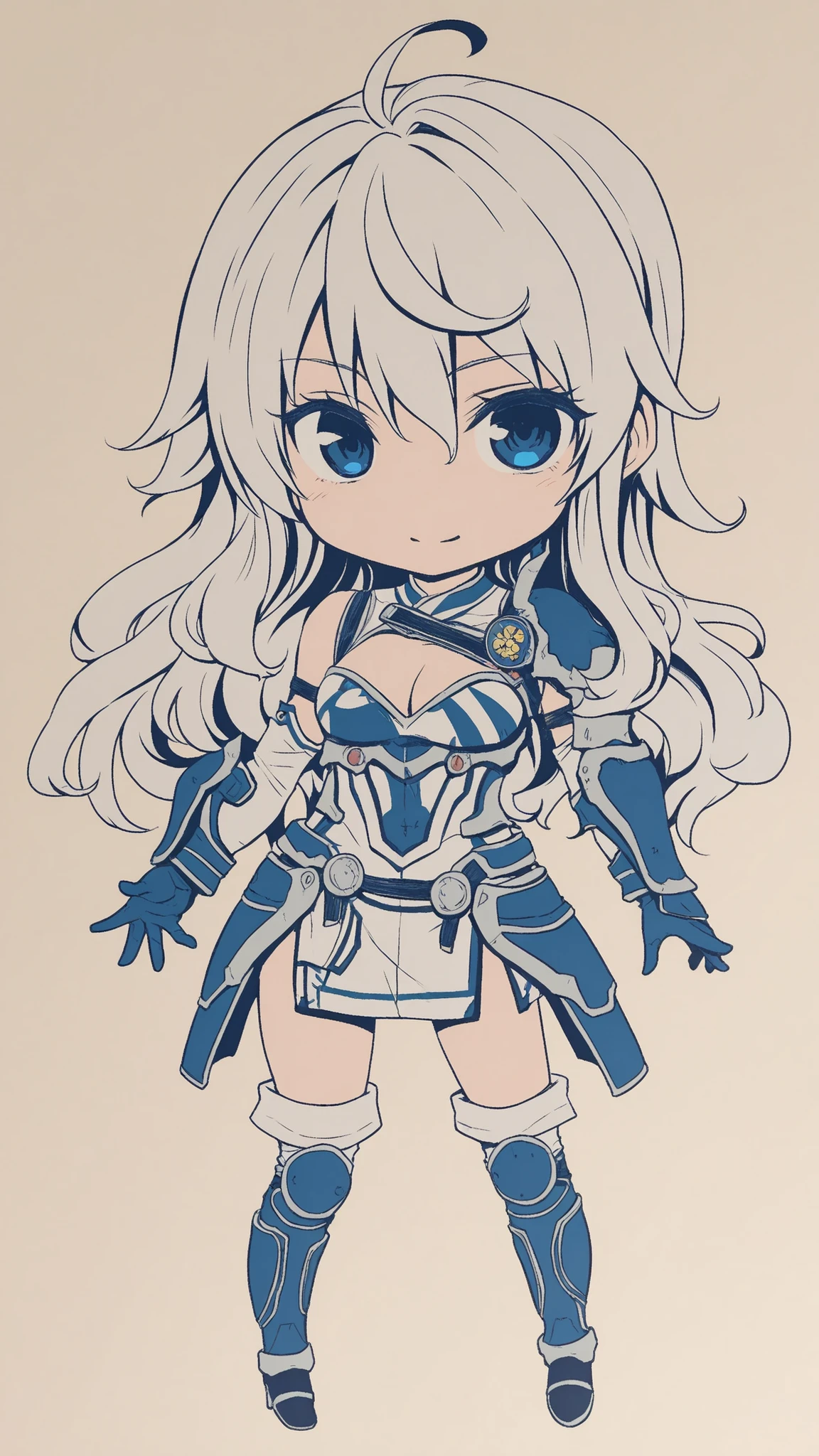 flat art, FLAT COLOR,Denki Style 3,1 girl,chibi