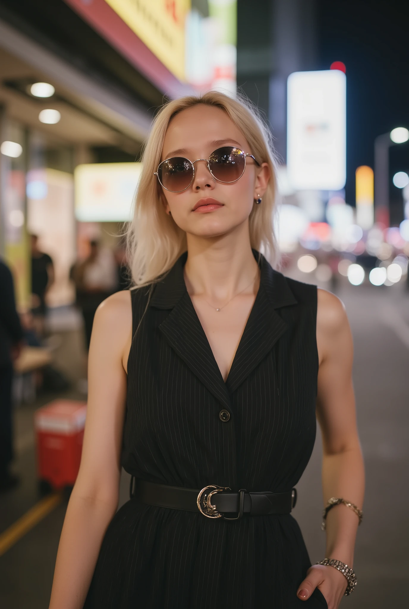 { "image_generation_parameters": { "resolution": "1200x1200px", "aspect_ratio": "1:1", "reference_usage": "Reference imageの顔立ちを厳密に維持（顔の輪郭・目・鼻・口・眉・肌色は同一人物のまま）", "camera": "85mm相当の中望遠レンズ、胸上〜腰上のポートレート、浅い被写界深度で背景ボケ" }, "visual_style": { "genre": "ハイファッション誌のエディトリアル、リアルポートレート", "technique": "自然光のみのポートレートフォト", "atmosphere": "夢っぽく柔らかいけど、どこか凛とした上品さのあるシネマティックな雰囲気", "lighting": "左前方から差し込む太陽光で、髪と頬、鼻先にハイライトが乗り、背景はやや暗めでコントラストをつける" }, "subject_breakdown": { "appearance": { "hair": "ロングのダークブラウンヘア 👤、腰までの長さ、毛先はゆるい韓国風ウェーブ、数本の細い毛束が自然に顔にかかる", "expression": "夢見るようで自信もある、少しだけ cheerful な表情 📸📀、柔らかい目元とわずかな微笑み 🙅🏻‍♀️💁🏻‍♀️🧏🏻‍♀️", "makeup": "ナチュラルメイク 💄💋、うっすら血色感のあるロージーチーク、細いアイラインとマスカラ、まつ毛は自然に強調、ピンクオレンジ系グロスリップ" }, "pose": "右腕を軽く持ち上げて髪や耳のあたりに触れる自然な仕草、左腕で黒いBalenciaga City風バッグをゆるく持つ / 横向きに座って顎を手に乗せる / スマホで電話しながら自然に話しているようなポーズ", "outfit": "黒のスポーツブラ風クロップドトップ 👚👗👙🩲（シンプルでミニマル）、ワイドシルエットのブラックジーンズでハイウエスト、ウエスト部分から白いCalvin Kleinのゴムウエストが少しだけ見えるコーデ" }, "lighting_and_effects": { "lighting": "正面〜左サイドからの自然光 🌌 が頬・鼻先・髪のラインをきれいに拾い、反対側は柔らかい影で立体感を出す", "effects": "シネマティックライティング 🎞️🎞️、ハイファッション感のあるカラーグレーディング、超高精細 👑✨、肌・髪・デニム・レザーの質感がわかるハイパーリアル描写、背景は軽いボケで主役がくっきり際立つ", "negative_prompt": "顔立ち・雰囲気を別人にしない、体型崩れや手指の本数の異常なし、過度な盛りメイクや厚塗りNG、アニメ調・イラスト調NG、低解像度NG、フラットでのっぺりした光NG、ゴチャついた背景NG、プラスチックのような過度な美肌補正NG" } }