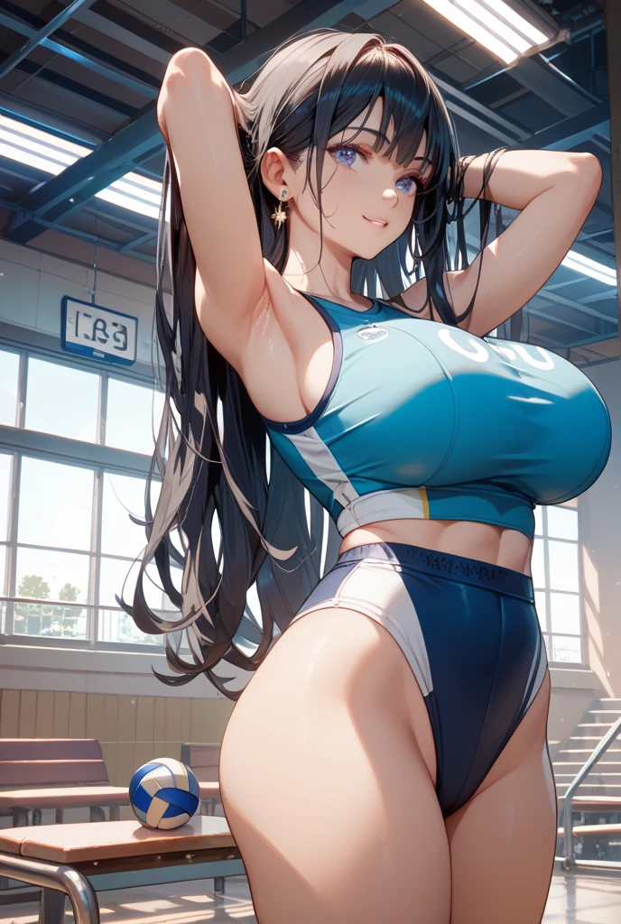 akeno,fullbody, perfect body, detailed face, detailed eyes,sexy,high res,high quality, masterpiece,, swimming clothing, large breasts, standing in sexy pose,black shining heels,open mouth, embarrassed ,blush,top quality,(best quality,4k,8k,highres,masterpiece:1.2),ultra-detailed,portrait, , sensual, voluptuous, glowing skin, detailed  features, alluring gaze, cinematic lighting, rich colors, dramatic shadows,red nails,look from below ,sexy