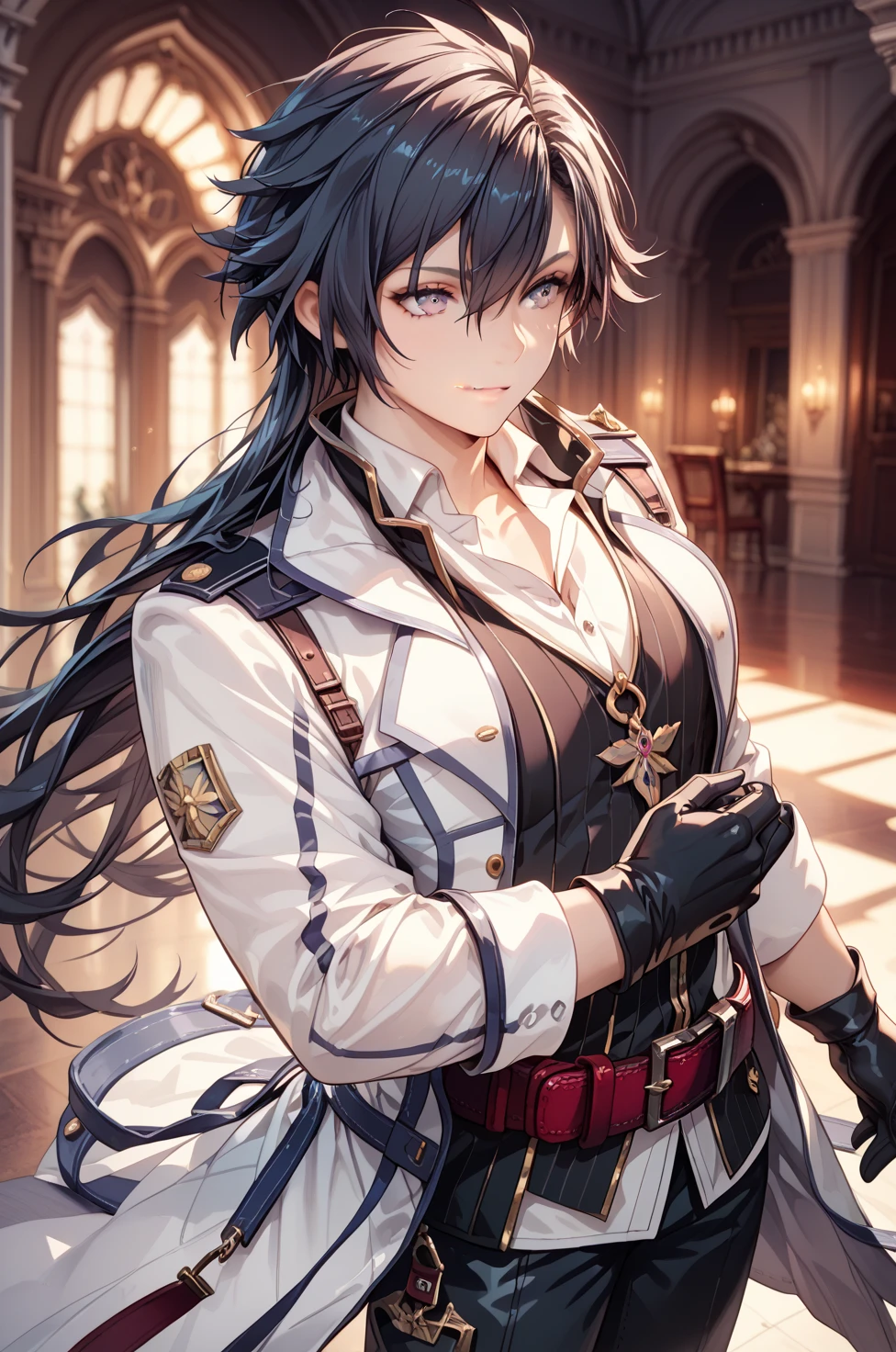 Highest quality、unity 8k wallpaper、32k、masterpiece、Very detailed、Ultra-high resolution、Very detailedな顔、RAW Photos、Professional、Ultra-fine painting、Fine metal texture、High quality fabric、Ryuzoji Akane、Browsing Caution、Hands on 、(((Clothing)))、