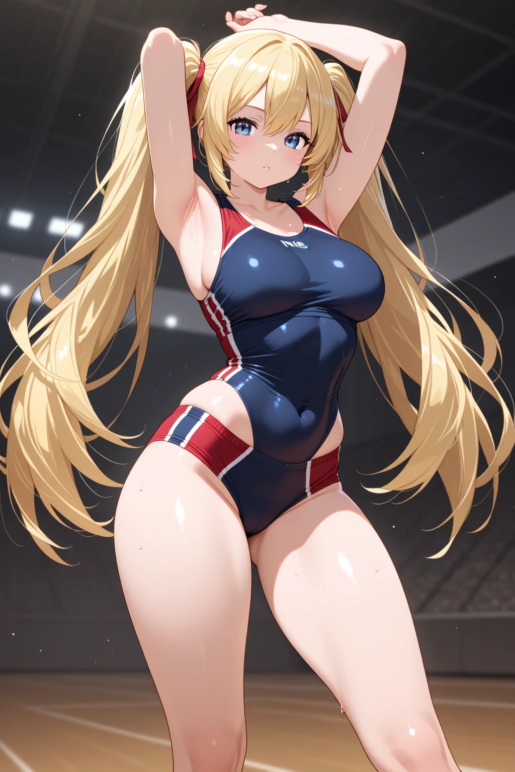 ((2D beautiful girl、top-quality、Perfect Finger 1.1、Perfect  1.1、Dress perfectly、Beautiful illustration))、cute petit girl、(transform sequence)、((Leotard))、14years、a junior high school student、Fractal Art、baby-face、((stright long hair))、beatiful detailed eyes、Show your teeth and smile、glad、Full Body Display、（1 persons）、（cheer girl）、quiet dance school、The costume is brightly colored、