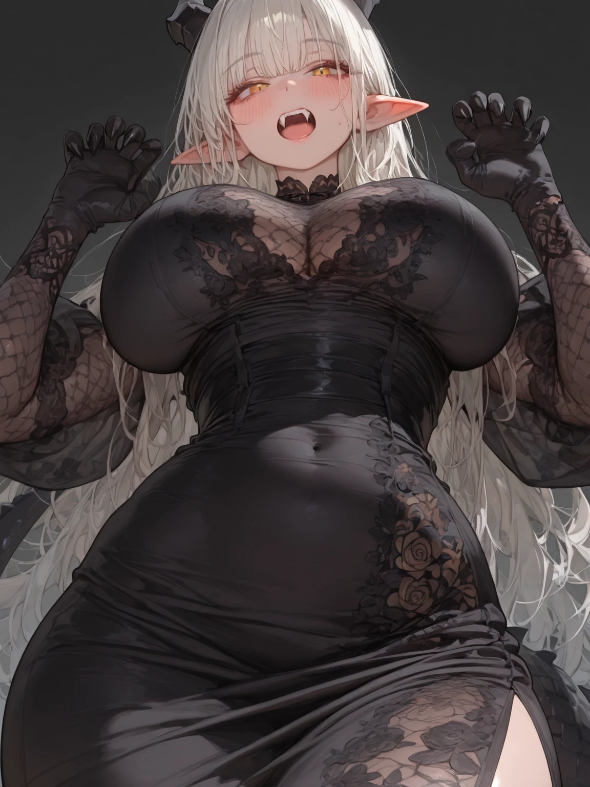 lavinia whateley \(fate\) , ???????????, curvy curvaceaus tall, full body, masdter piece ultra-detail best quality, tall, curvy, voluptuous woman with ????????????, beautiful detailed eyes, beautiful detailed lips, extremely detailed face, long eyelashes, elegant dress, standing in a mystical, fantasy landscape, cinematic lighting, dramatic color palette, digital art, concept art,, 8k, highres, best quality, masterpiece