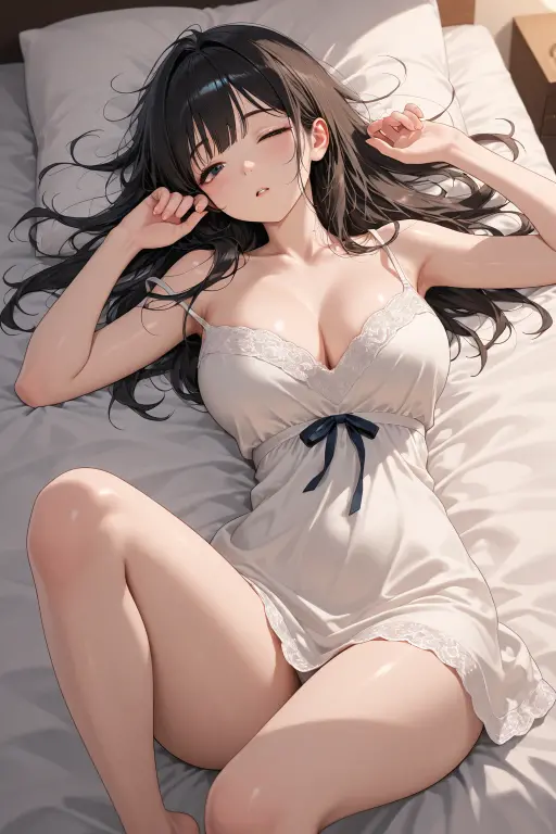 (masutepiece: 1.3), (max resolution: 1.2), (Ultra HDTV: 1.2), cinematric light, 8K resolution, Detailed eyes and skin, detailed facial features, , (Sharp Focus: 1.2）, (Focus on Face:1.2),Perfect Style, Beautiful face, acurate, Anatomically correct, Highly detailed face and skin texture, Detailed eyes, Double eyelids, Thin eyebrows, Glitter Eyeliner: 1 Natural cheeks, Glossy skin, Fair skin: 1.2, (Glossy lips: 1.4),、 (Shy look: 1.2),Highly detailed facial and skin texture, Detailed eyes, Double eyelids, Natural cheeks, , shiny lips: 1.4,Exposed cleavage、（A large amount of ????? in the ?????:1.4）（Large amount of ????? in the thighs:1.2）、white mucus all over the body,,,,、 red blush、humiliated、impatience、dismay、Frightened、glares、Tears、embarrassed from、Open knees、open one's legasturbation behavior:2.0）、touches ??????、rub one's ???????、Insert Finger、White ?????????、White bra、Shiny little earrings and necklaces、Disheveled clothes、Dressing、Exposed panties、Drenched in sweat、Sheer ?????????、Full body like、 25-years old, Neat and clean woman 、Wavy Hair、 Semi-long hair, upturned ???????, chies、silber hair、Green-gray eyes,(weddingdress:1.5)、veils