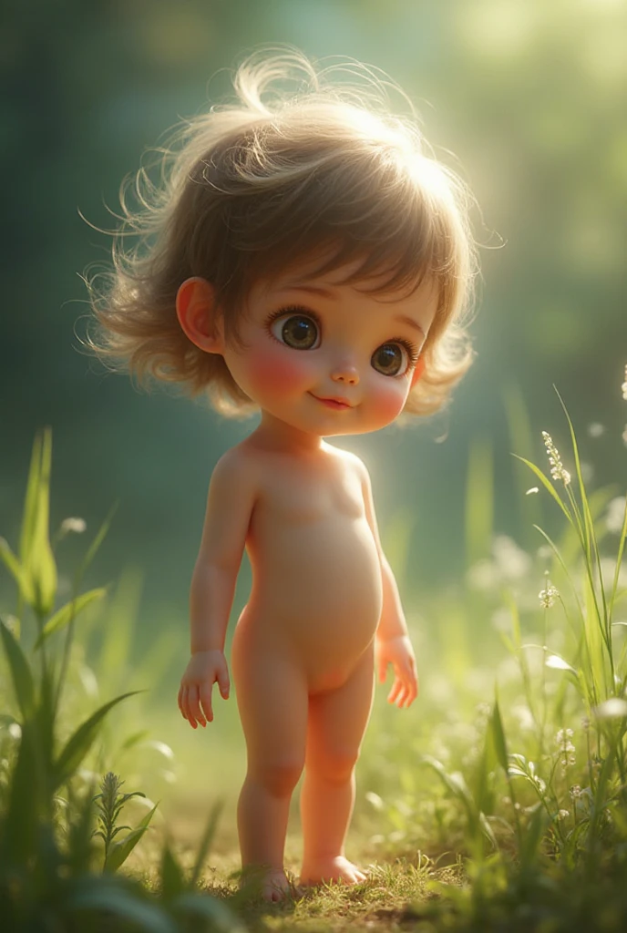 1female，age 5，bit girl，Small ，solo, (Background with：city park，bright park, ）, dynamic angle, ultra detailed, illustration, close-up, straight, only 1 girl, She has blonde hair，（（tmasterpiece），（Very detailed CG unity 8K wallpaper），best qualtiy，cinematic lighting，detailed background，beatiful detailed eyes，Bright pupils，Blue eyes，（Very fine and beautiful），（Beautiful and detailed eye description），ultra - detailed，tmasterpiece，）），A high resolution，ultra - detailed），Flushed complexion，Smile，Desire for dissatisfaction，elementary student, (beauty, vivacious, lovely, slim body, flat torso) , [[delicate fingers and hands:0.55]::0.85],(detail of fingers))), full body view, , ass, , , standing, banging over, back view 