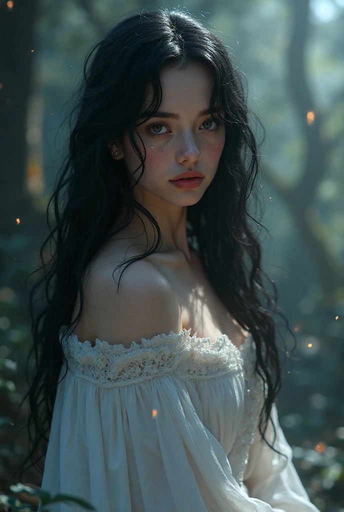 score_9, score_8_up, score_7_up, score_6_up, rating: safe, 1girl, solo, (black_hair:1.5), wavy_hair, jewelry, dress, blue_eyes, earrings, (long_hair:1.5), looking_at_viewer, curly_hair, full_body, lips, lace, white_dress, gold_dress, (night:1.3), cxqz8r, medieval_dress, medieval_landscape, fullmoon, rpg, (_face:1.3), narrow_waist, (skinny:1.3), (pale_skin:1.2), (open_mouth:1.3), parted_lips, (oral_invitation:1.2), (fangs:1.4), (furious:1.4), (angry:1.5), (large_breasts:1.2), 
