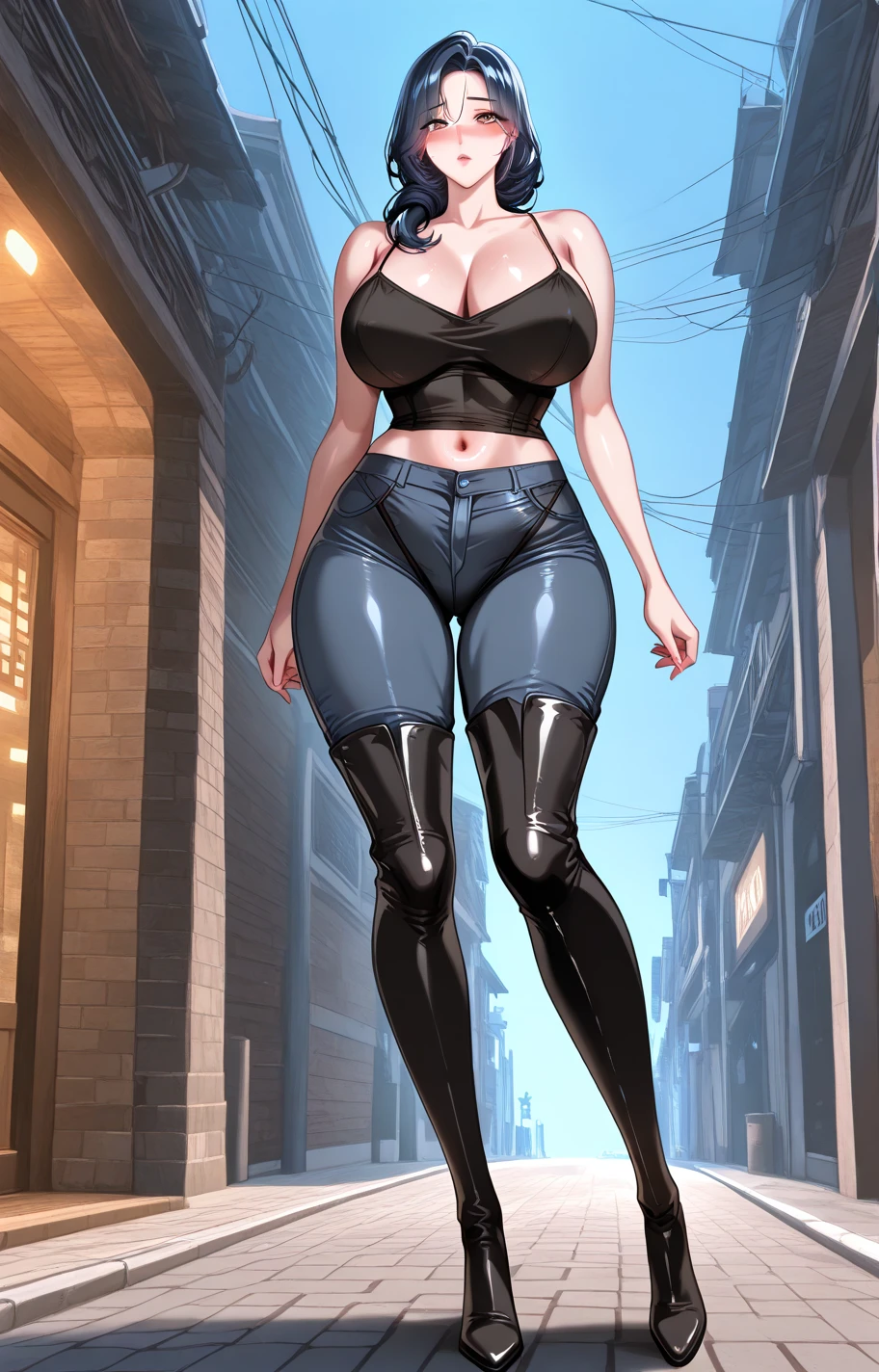 solo, full body, mech, qipao, fisfishnet legwear, Cyber Fishnet, cyberhanfu, cheongsam