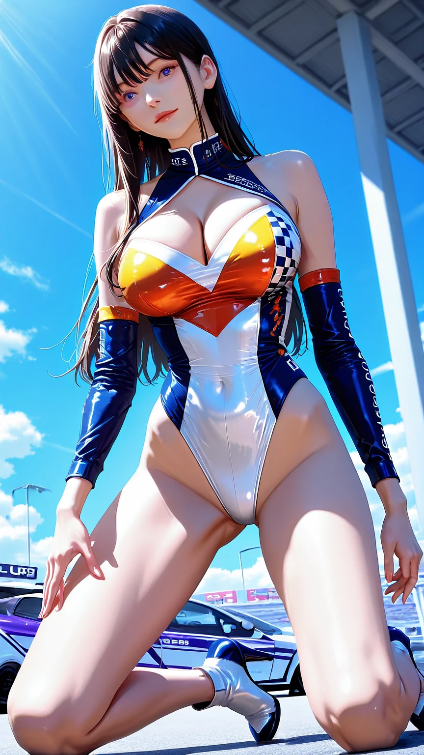 A man in his 50s dressed in blue and orange clothes poses for a photo, Cosplay, full-Cosplay, Tight clothing, professional Cosplay, Senna from League of Legends, Amouranth, Close-up body shot, anime girl Cosplay, Faye Valentine, Tracer in a tight fitting dress, thick, Trending on cgstation, ayaka Cosplay, As an Overwatch character