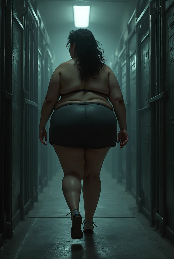 A very fat, obese 10-year-old girl in an underground prison, looking excited, detailed facial features, (best quality,4k,8k,highres,masterpiece:1.2),ultra-detailed,(realistic,photorealistic,photo-realistic:1.37),HDR,UHD,studio lighting,ultra-fine painting,sharp focus,physically-based rendering,extreme detail description,professional,vivid colors,bokeh,dark and moody atmosphere,cinematic lighting,dramatic shadows,claustrophobic environment,rusty metal bars,stone walls,dirt floor,glowing lights,excited expression,chubby cheeks,double chin,plump body,thick arms and legs