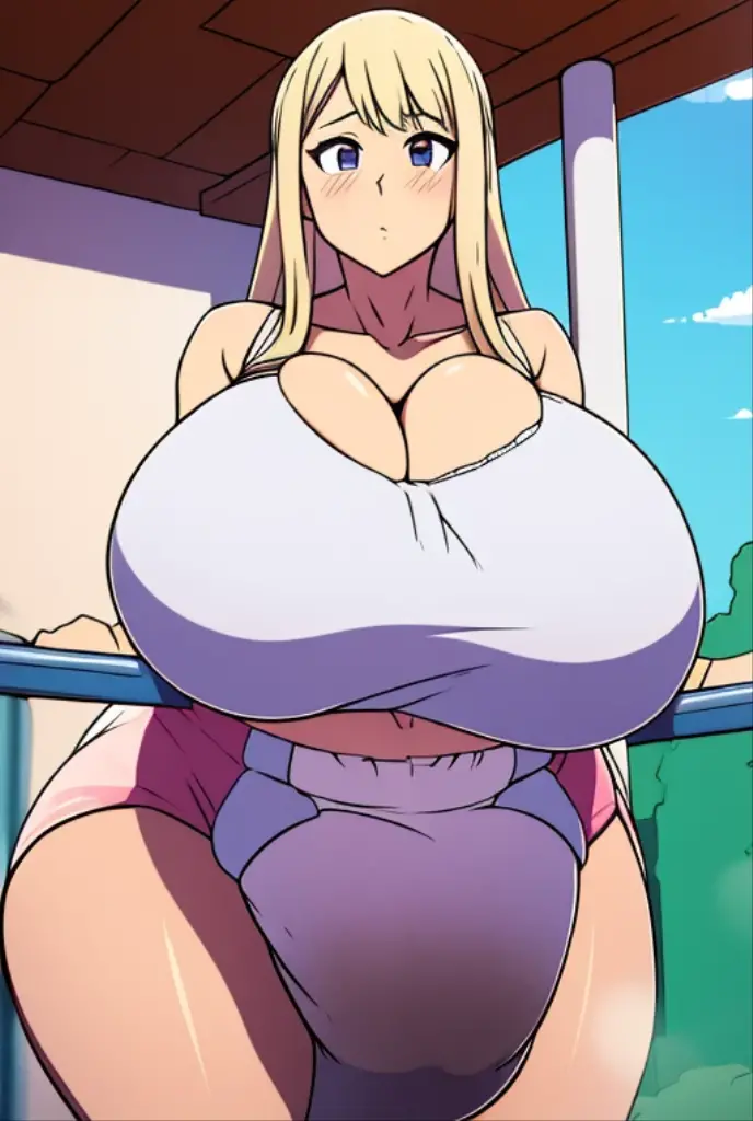 High resolution, Tsunade Senju, 1 girl, ((bimbo))), long blond hair, puffy lips, painted lips, thick lips, wide ????, thick thighs, huge ???, ???? face, craving lust face , enormous huge natural ???????, revealing cleavage, young, ??????, squishy ???????, thick saggy ???????, huge ???????, dungeon, dragon’s lair, 