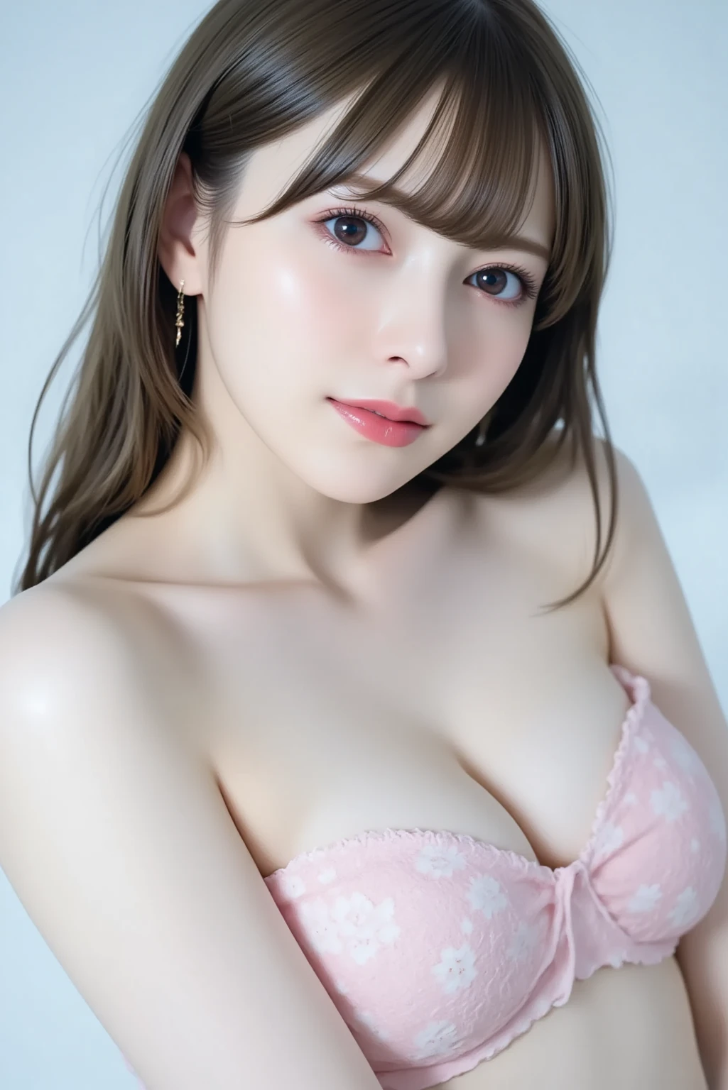 masutepiece, Best Quality, Illustration, Ultra-detailed, finely detail, hight resolution, 8K Wallpaper, Perfect dynamic composition, Beautiful detailed eyes,  Natural Lip, Red knitted dress , Big breasts, cleavage, Random sexy poses