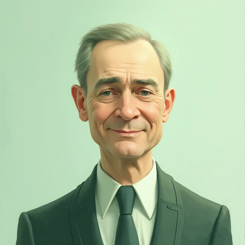 tem um homem de terno e gravata posando para uma foto, d. B. Tanoeiro, pintado digitalmente, imagem profissional, Retrato NFT, rendering of close up portrait, retrato de alta qualidade, Uma imagem gerada por IA, rosto realisticamente renderizado, rosto restaurado realista, imagem do avatar, inspired by Adolf Ulric Wertmüller, head portrait